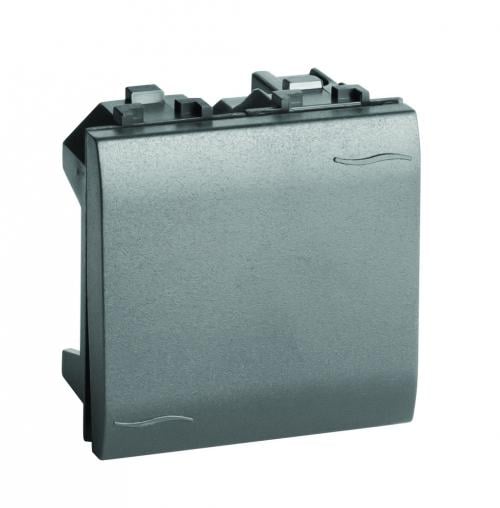 Выключатель ДКС Brava 1-клавишный 2 модуля Черный (77022N)