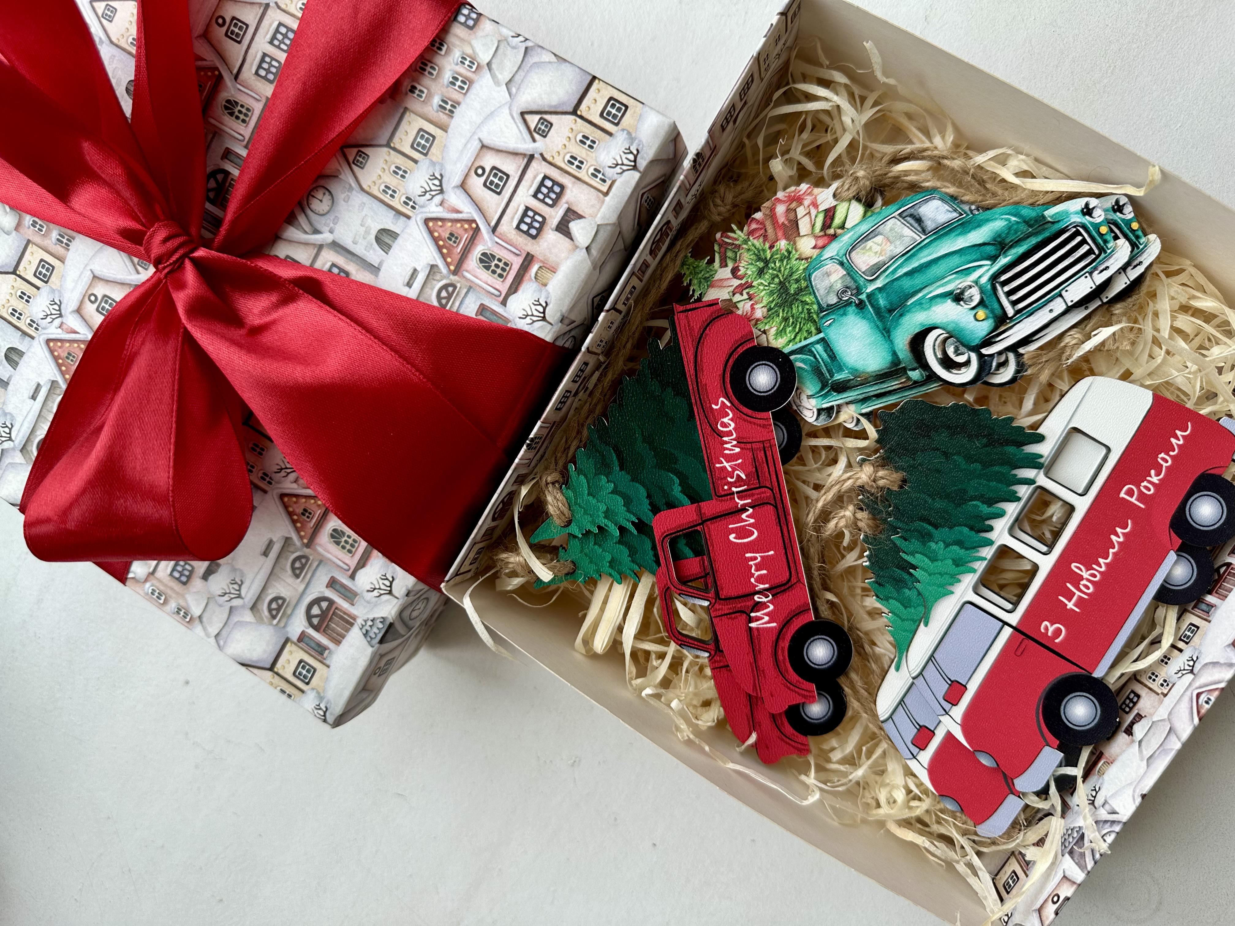 Набір з іграшками дерев'яними новорічними 6 шт. (13532147) - фото 4 Набір з іграшками дерев'яними новорічними 6 шт. (13532147) - фото 4