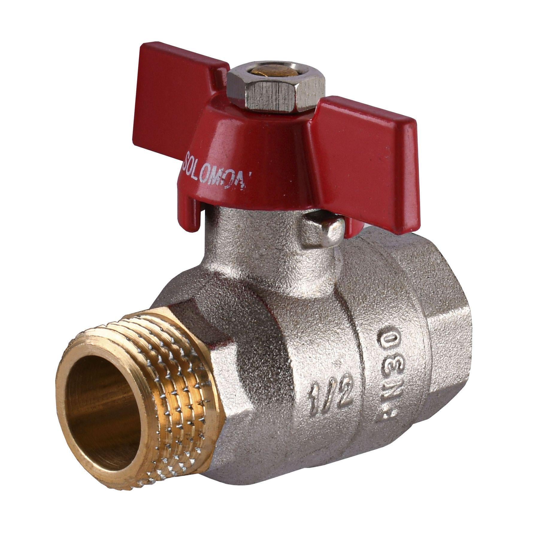 Кран шаровый прямой Solomon 1/2″ ЗВ КБ PN30 B1015 (000002489)