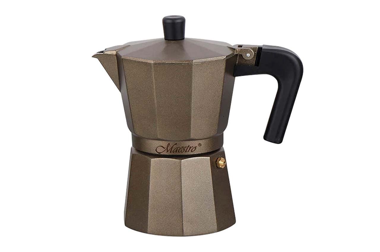Кофеварка гейзерная Maesrto 150 мл алюминиевая Коричневый (MR-1666-3-BROWN)