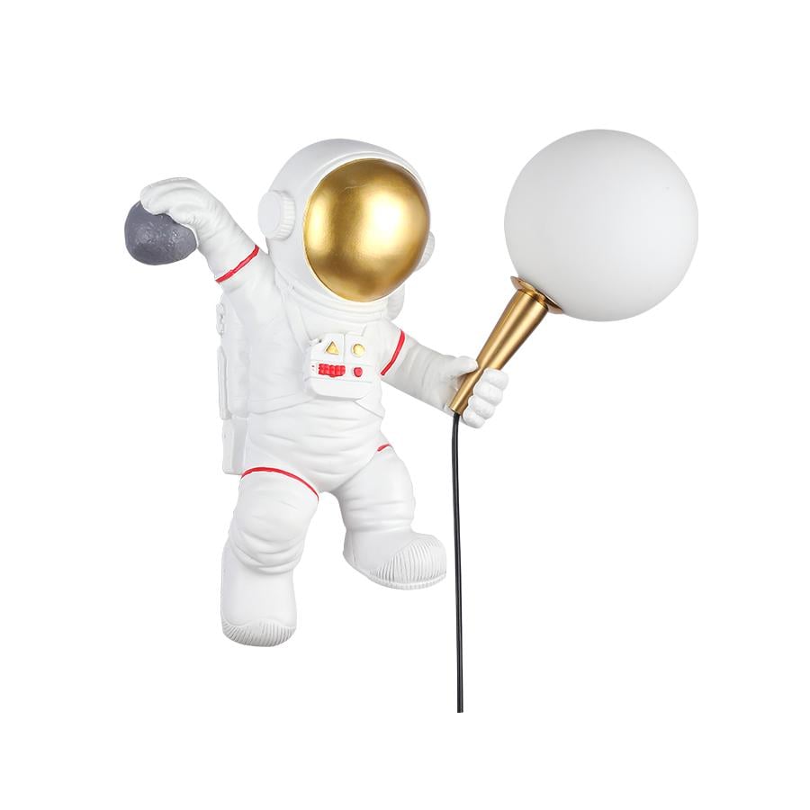 Настенный светильник декоративный Levistella космонавт 784V1005LW-1 плафон справа Белый