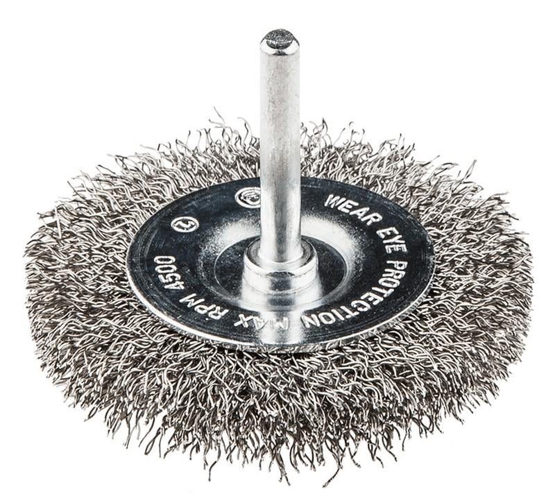 Щітка дискова MasterTool GM із рифленого дроту D 60 мм 1/4" (19-9806)