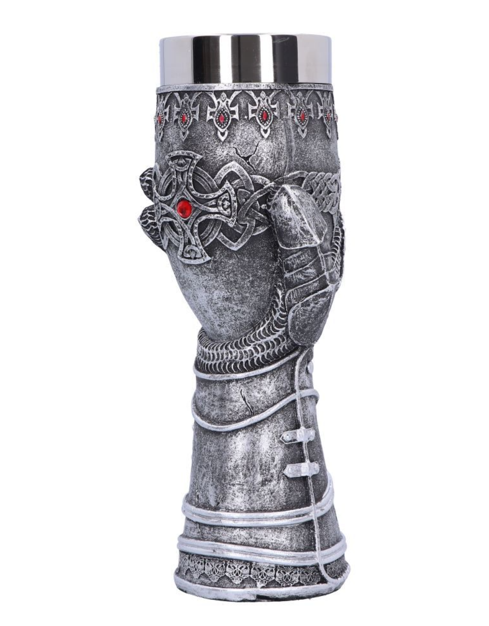 Сувенирный бокал для вина Nemesis Now B1179D5 Средневековая рыцарская варежка ручная роспись 23 см (32390965)
