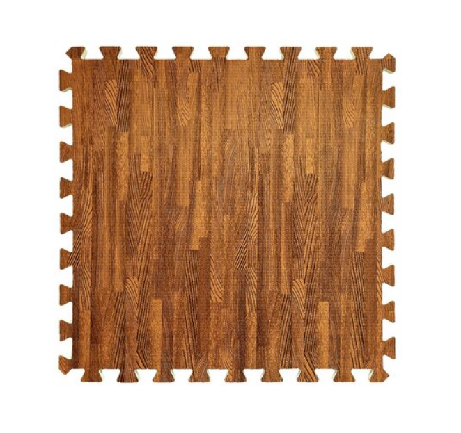 Підлога-пазл м'який Sticker Wall під темно-коричневе дерево 600х600х10 мм - фото 1