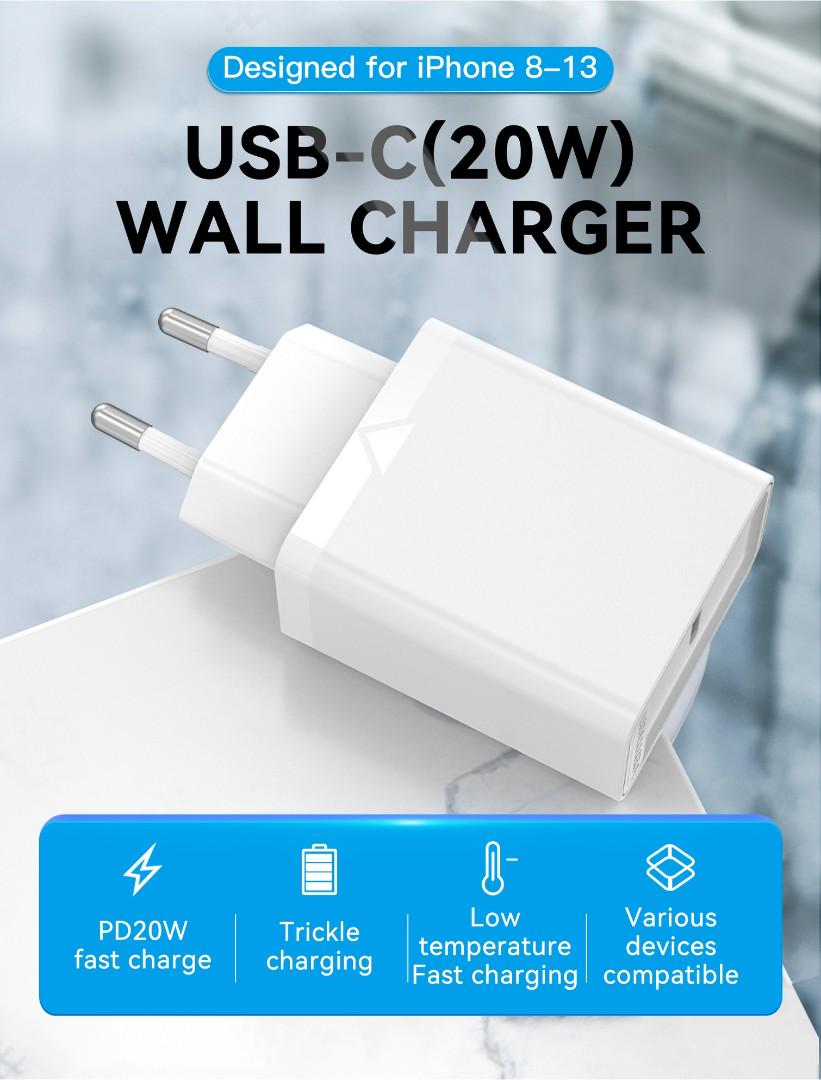 Пристрій зарядний Vention USB Type-C/QC 4,0 20W White (FADW0-EU) - фото 7