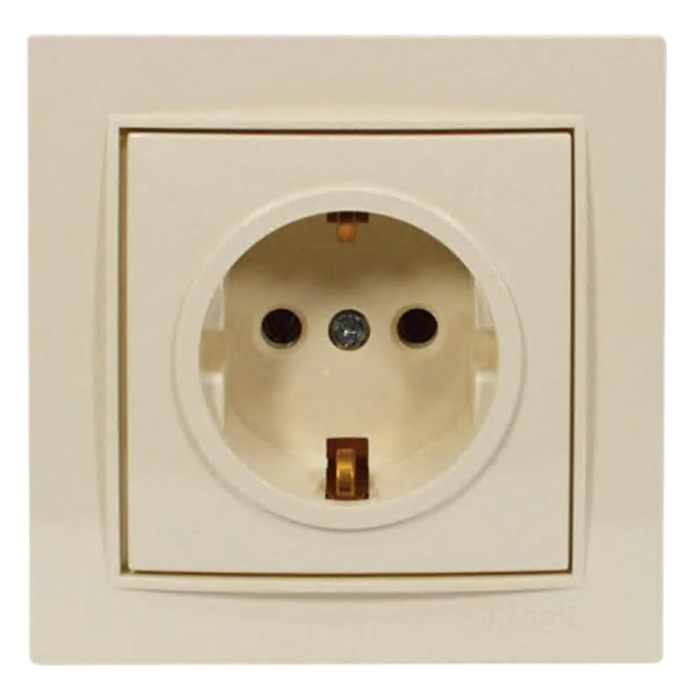 Розетка одинарная с заземлением Nilson Thor Кремовый (00000004107) Розетка одинарная с заземлением Nilson Thor Кремовый (00000004107)
