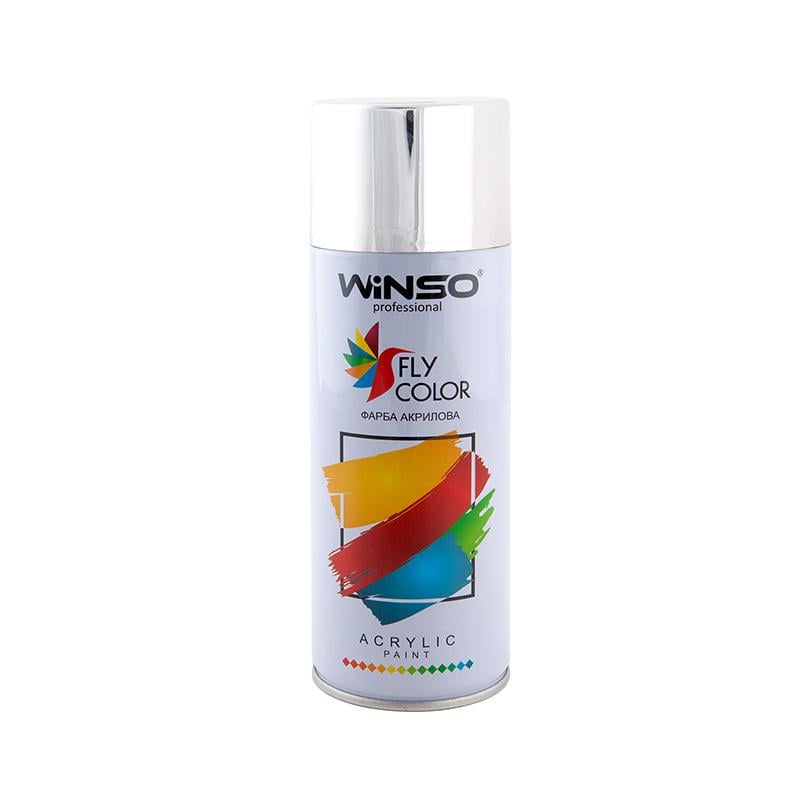 Краска акриловая WINSO Spray 450 мл Хром (BRIGHT CHROME)