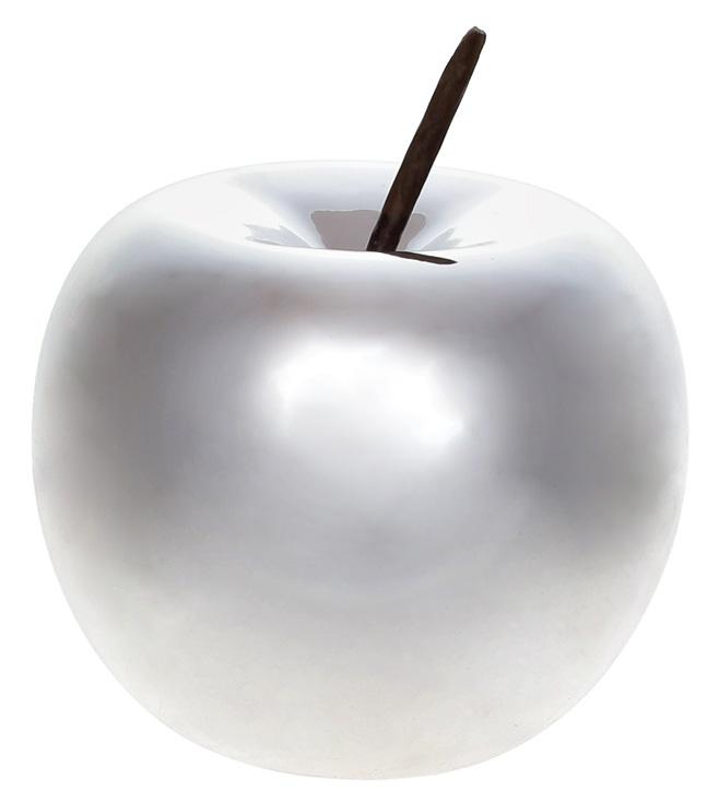 Набор фигурок Яблоки 10х10х11 см 4 шт. Серебряный (10259825)