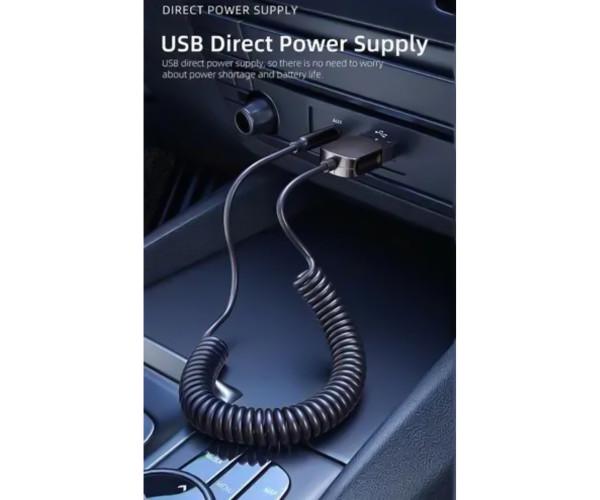 Ресівер автомобільний Bluetooth аудіо Essager EBTEB01-JSQA AUX Adapter Grey - фото 3