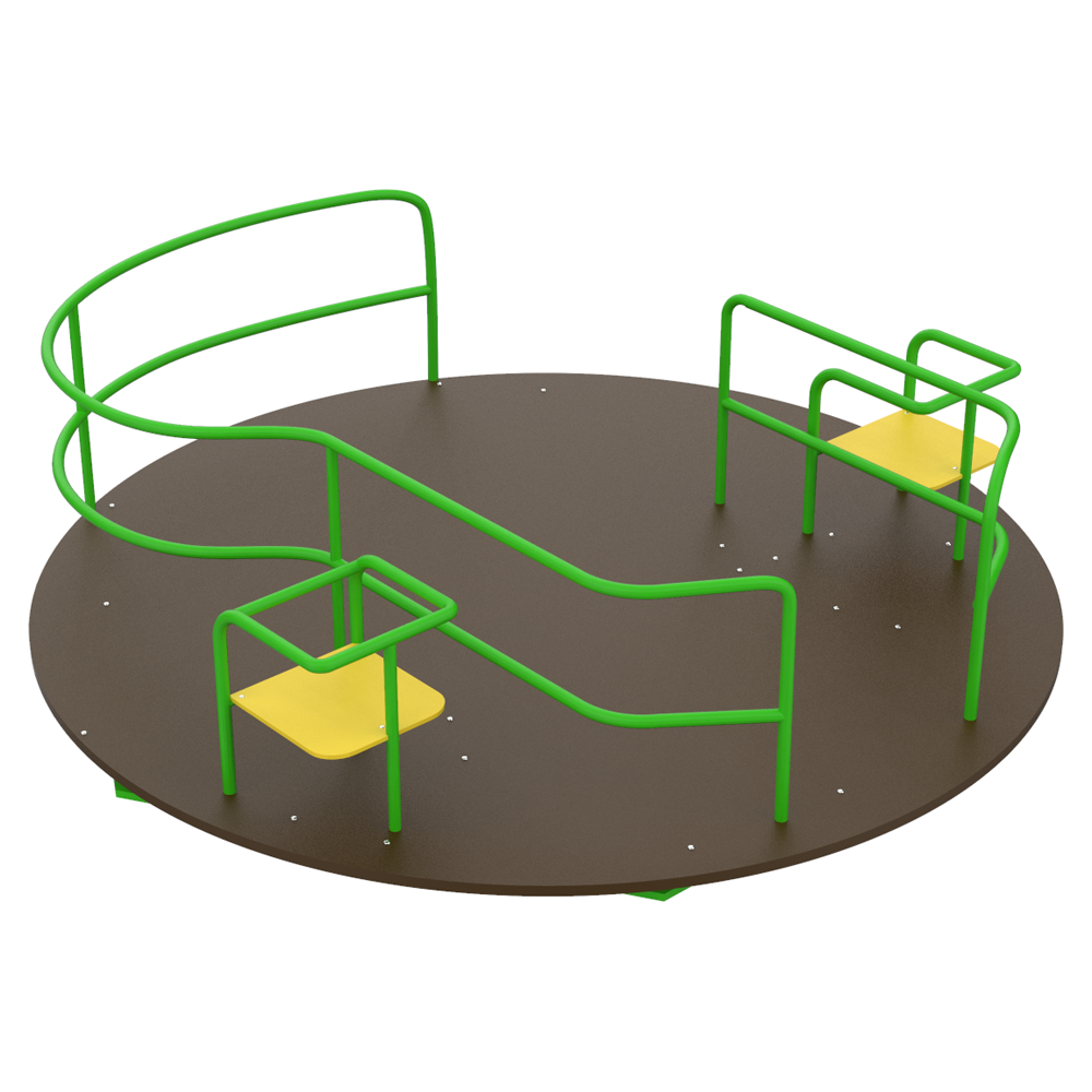 Карусель інклюзивна для дитячого майданчика Kidigo Обертачка 200х200х110 см Різнокольоровий (1419112822)