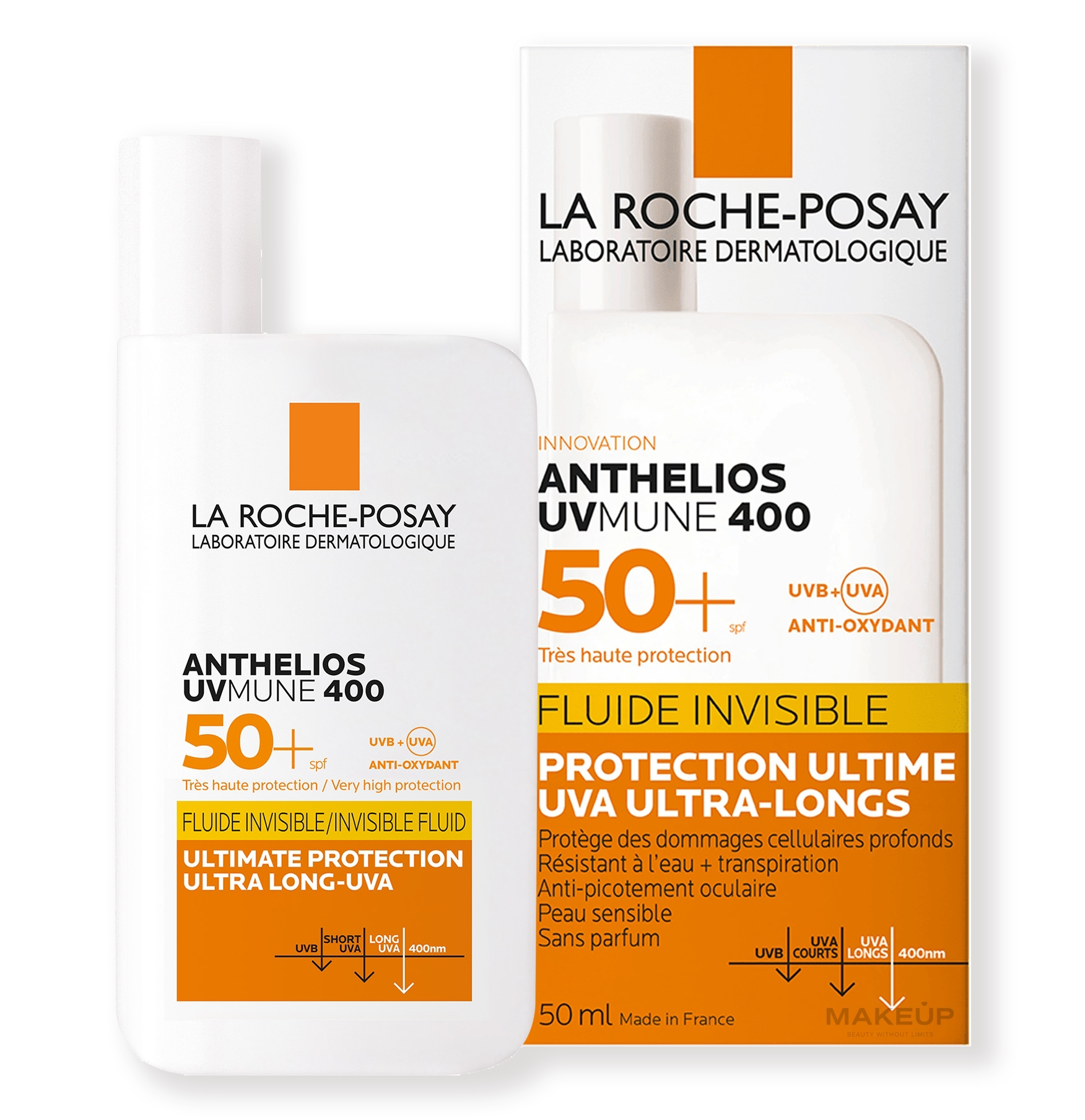 Флюид против гиперпигментации-La Roche Posay Anthelios UVMune 400 Invisible Fluid SPF 50⁺ защитный 50 мл - фото 2