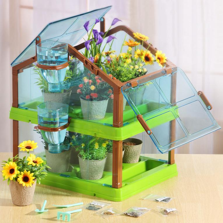 Теплиця для вирощування рослин Fun Game двоярусна з насінням/ґрунтом та інструментами (30569612) - фото 2 Теплиця для вирощування рослин Fun Game двоярусна з насінням/ґрунтом та інструментами (30569612) - фото 2