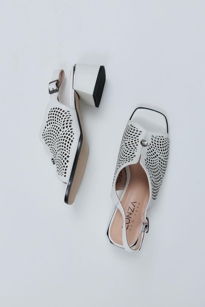 Босоножки женские LONZA кожаные р. 38 Белый (197379) - фото 1