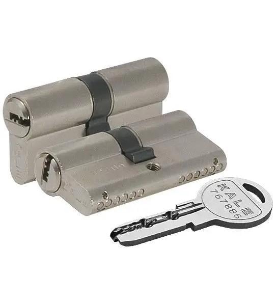 Цилиндр Kale 164 BNE 90 мм 5 ключей с покрытием Никель