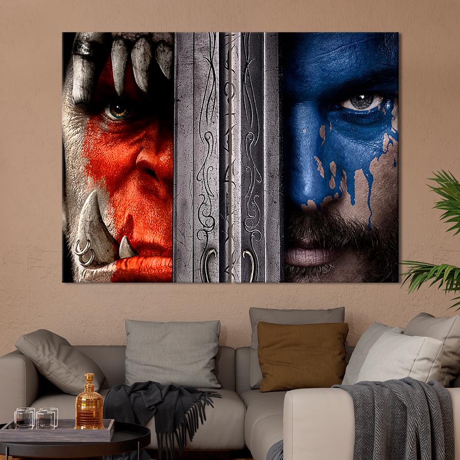 Настенний декор Лотар и Дуратан фильм Варкрафт 111x81 см (A131-2)