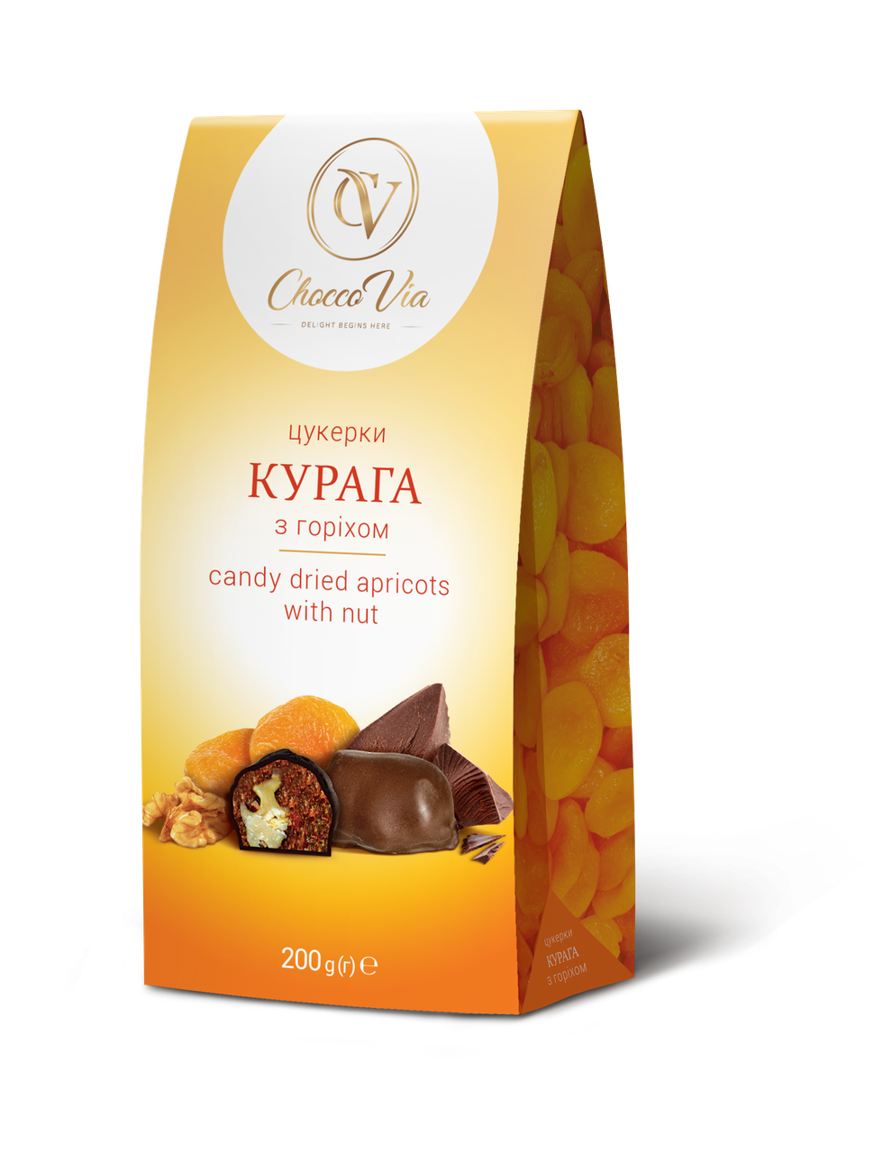 Набір цукерок Chocco Via Курага з горіхом пакет 200 г (213759)