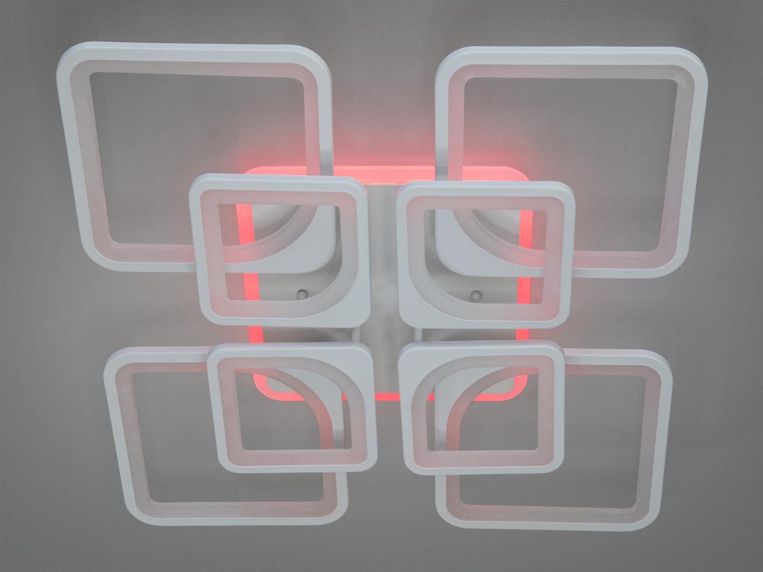 Люстра светодиодная потолочная 8060-4+4WH-LS с пультом диммером и подсветкой 150W на 21 м2 (1436485302) - фото 5 Люстра светодиодная потолочная 8060-4+4WH-LS с пультом диммером и подсветкой 150W на 21 м2 (1436485302) - фото 5