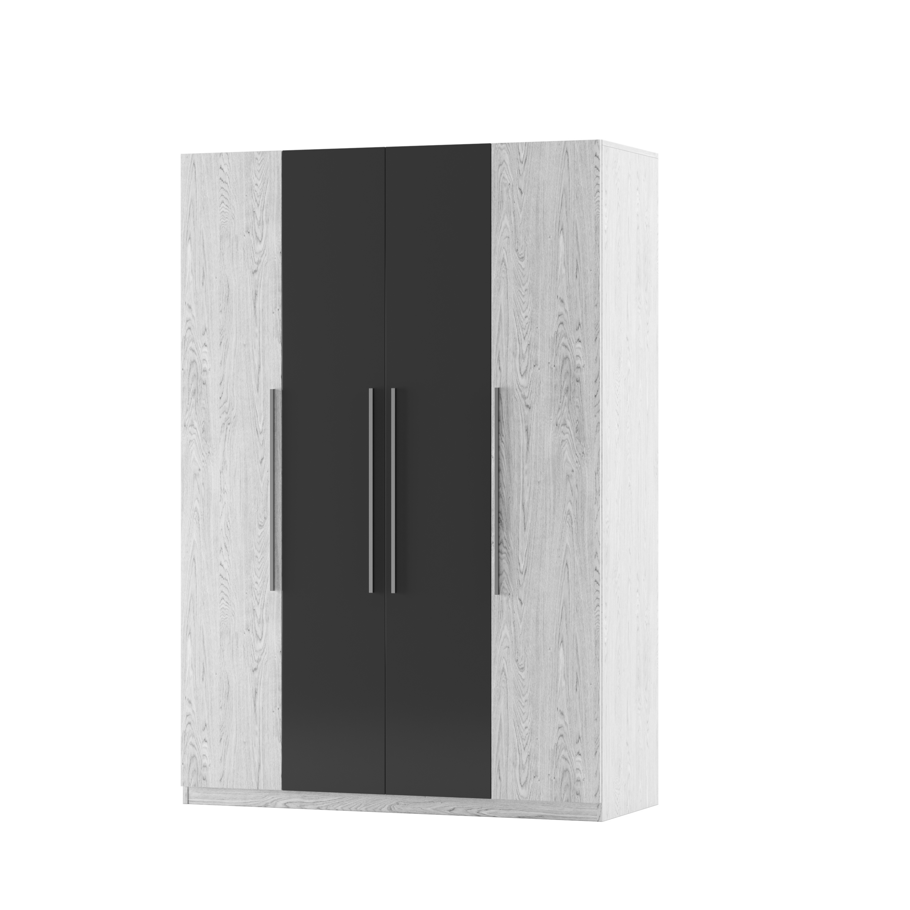 Шкаф распашный Світ Меблів Лилия Новая 4Д/150 ДСП Артвуд светлый/Антрацит Шкаф распашный Світ Меблів Лилия Новая 4Д/150 ДСП Артвуд светлый/Антрацит