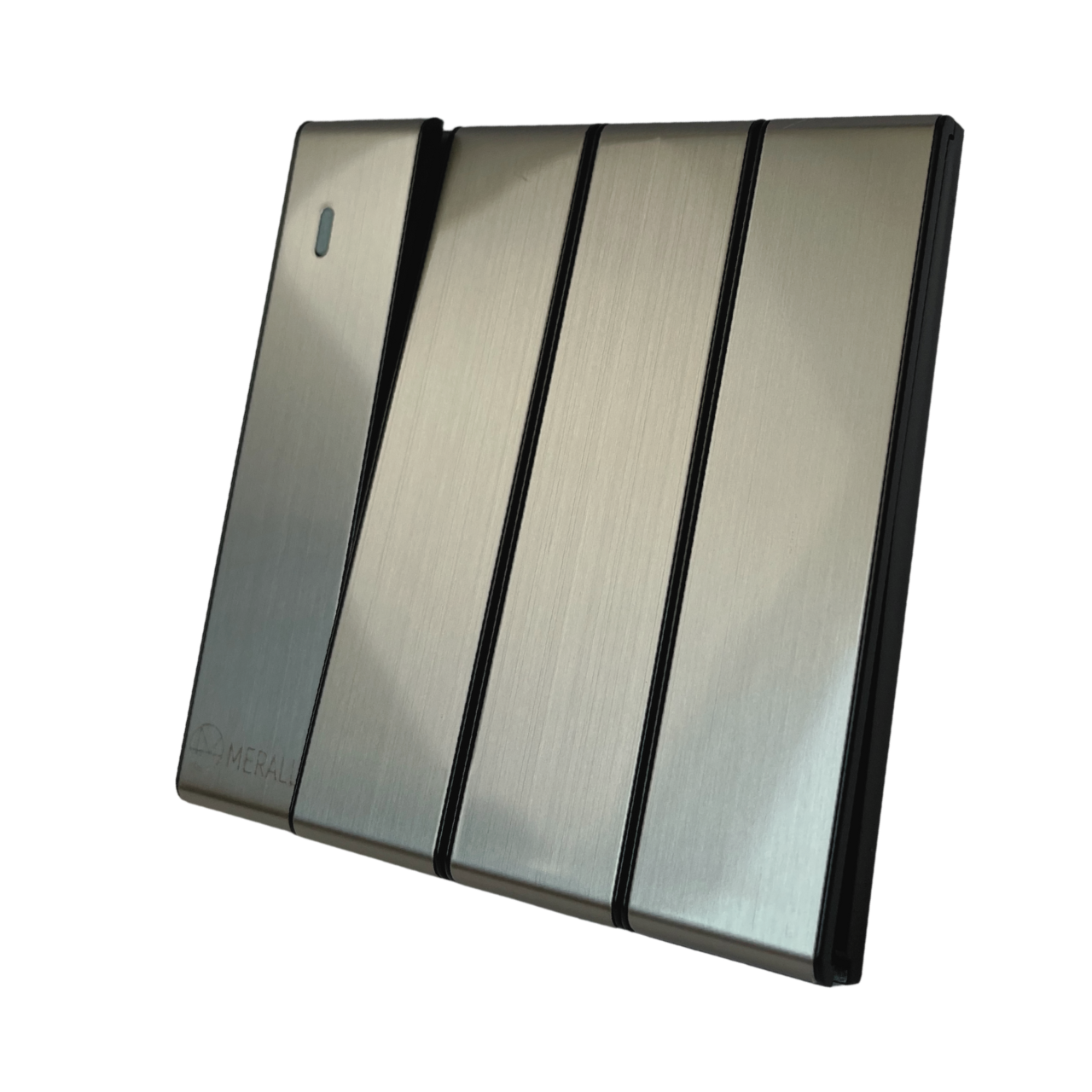 Вимикач 4 клавішний MERALLI INOX із нержавіючої сталі безрамковий (SWVK4K004) - фото 5 Вимикач 4 клавішний MERALLI INOX із нержавіючої сталі безрамковий (SWVK4K004) - фото 5