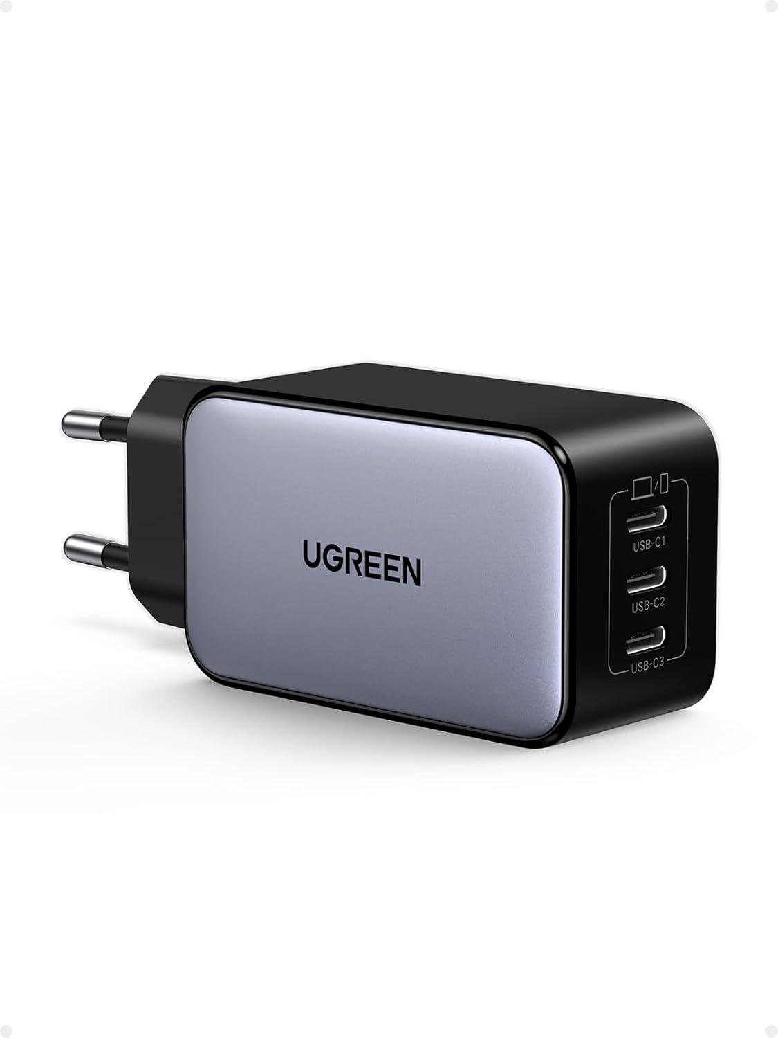 Зарядное устройство для телефонов UGREEN X556 Nexode 3-Port Type C Charger GaNInfinity 65W Grey (35529)