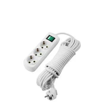 Подовжувач тримісний Lezard Letitia побутовий з/з з вимикачем 10 м (721-0310-302)