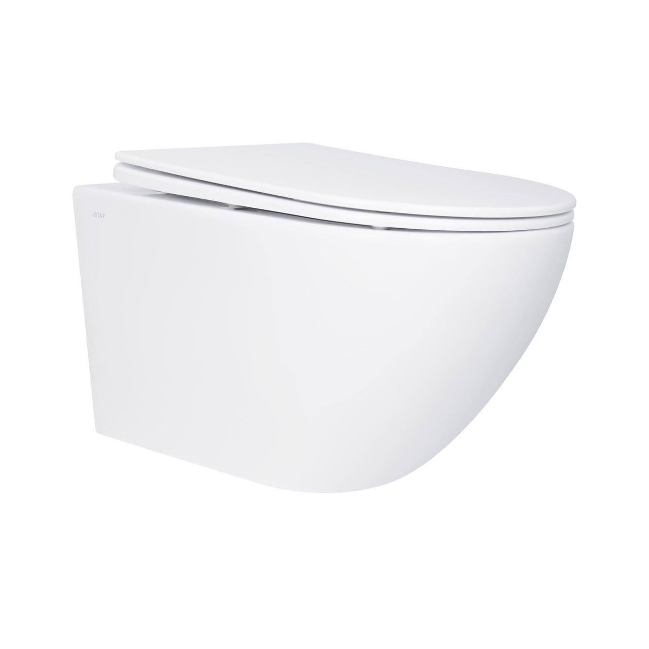 Унитаз подвесной Qtap Jay безобедочный с сиденьем Soft-close (QT07335176W)