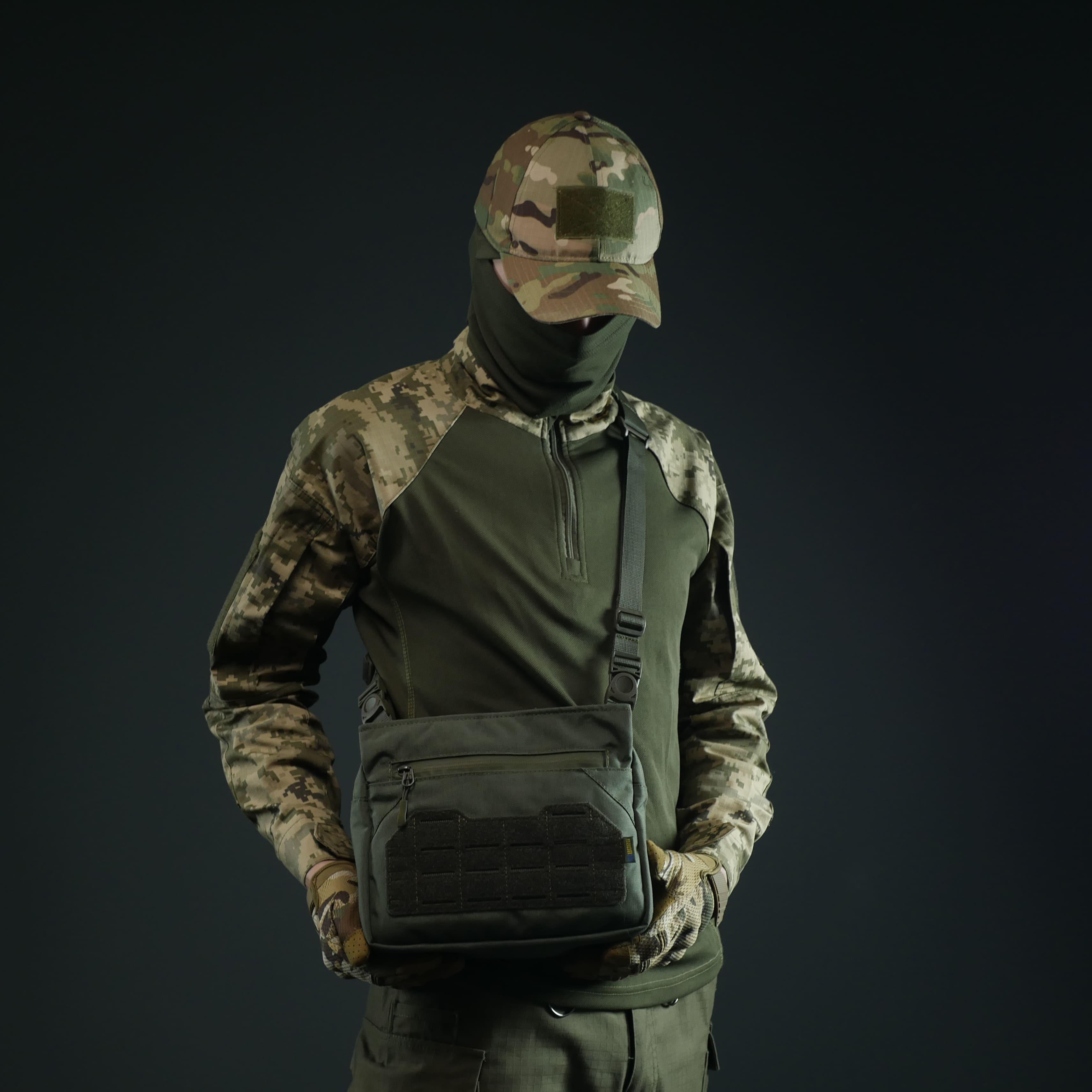 Сумка мужская через плечо Хаки - фото 11