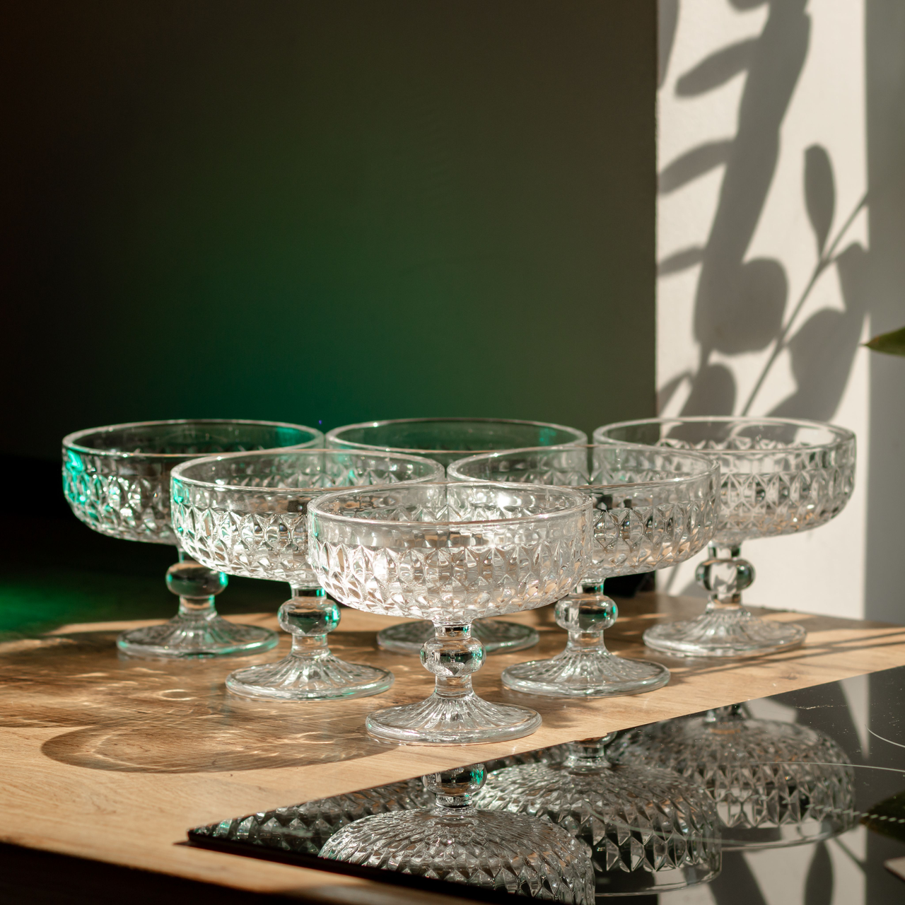 Набір креманок на ніжці скляні HP-19-106 6 шт. 300 мл (A-034205) - фото 4 Набір креманок на ніжці скляні HP-19-106 6 шт. 300 мл (A-034205) - фото 4