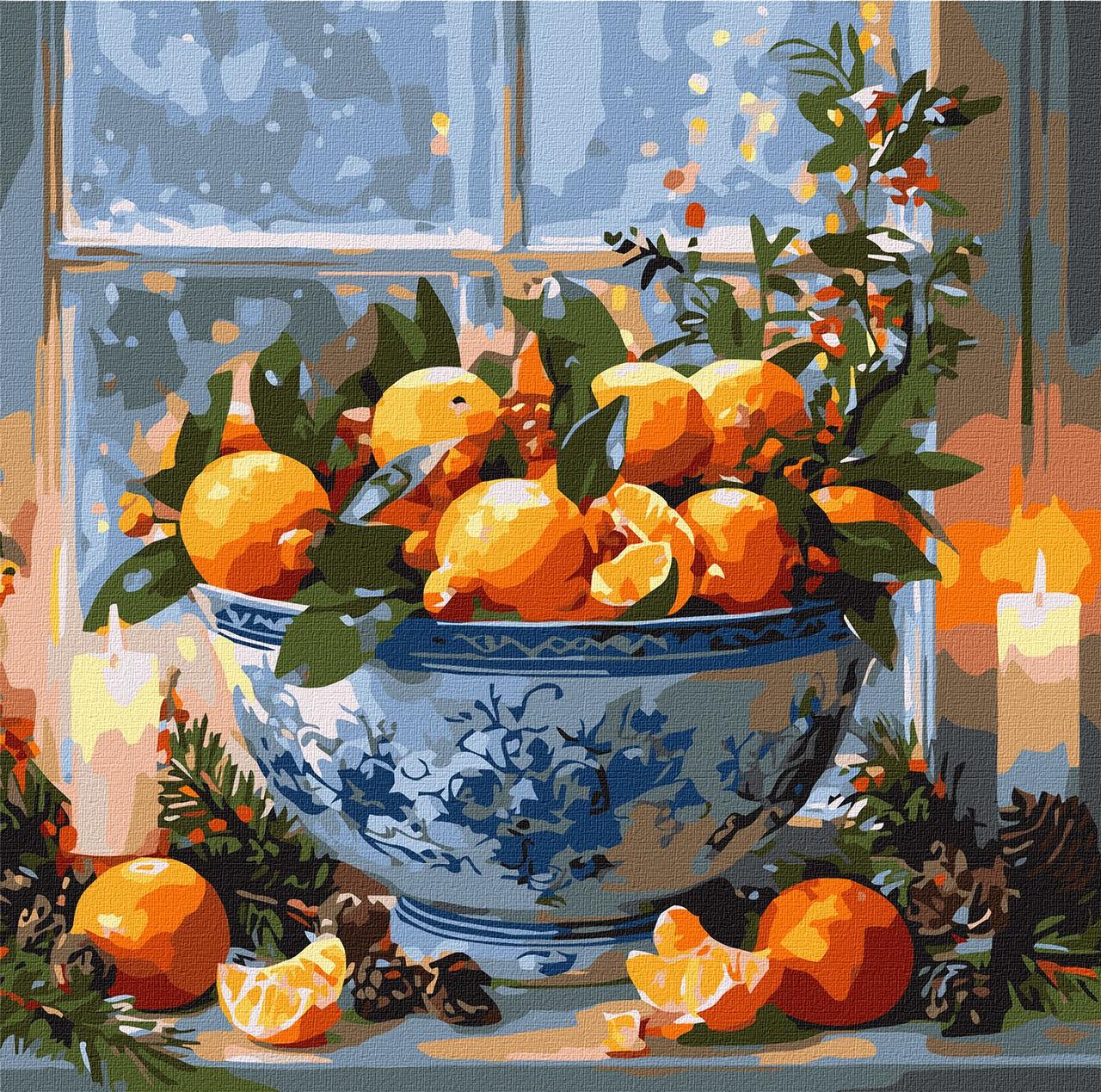 Картина по номерам Ideyka Цитрусы в весе 40х40 см (2824290465)