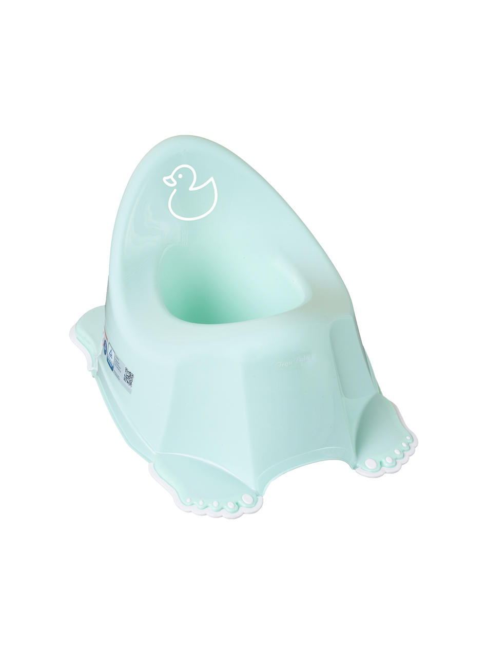 Горшок Tega Baby Утенок с противоскользящей резиной Салатовый (5902963015334 DK-001-131)