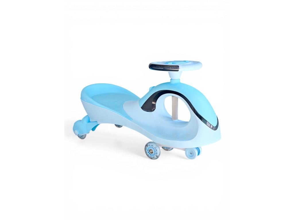 Бибикар детский Wigglecar 8098 инерционная машинка-каталка с LED-колесами/музыкой из пластика от 1 года Голубой (8098r-s)