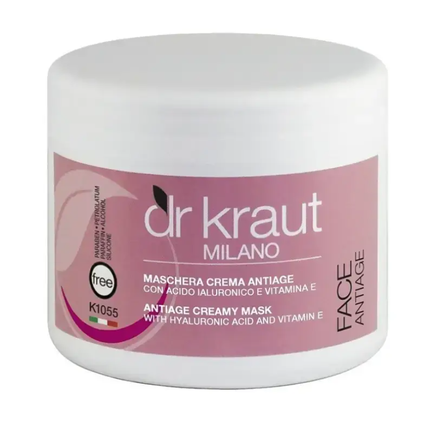 Кремовая маска антивозрастная Dr. Kraut Anti-Age Cream Mask With Hyaluronic Acid and Vitamin E 500 мл