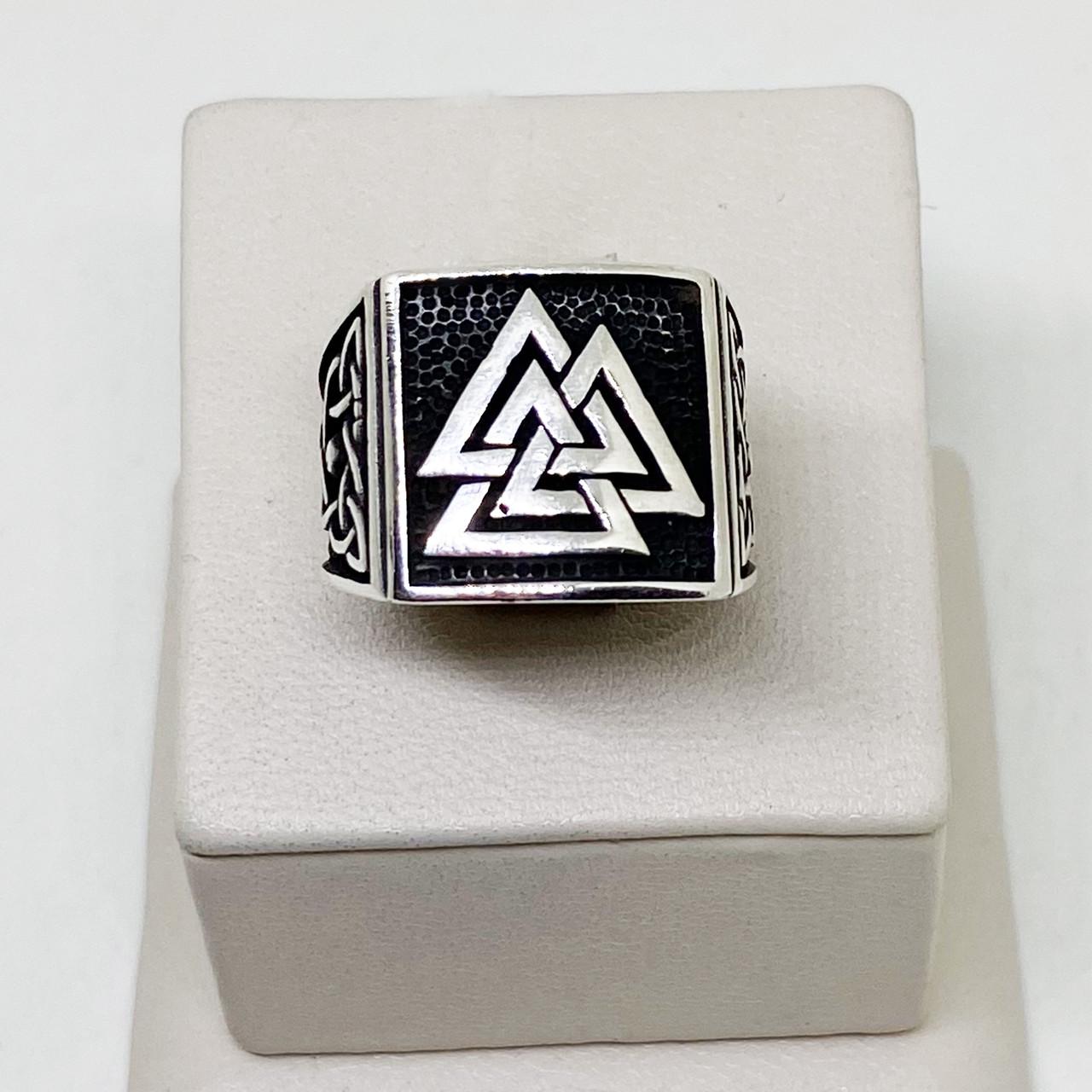 Перстень серебряный Валькнут р. 18,5 7,82 г (1801921680)