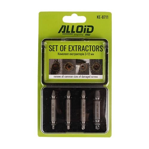 Набор экстракторов Alloid 3-12 мм (KE-8711)