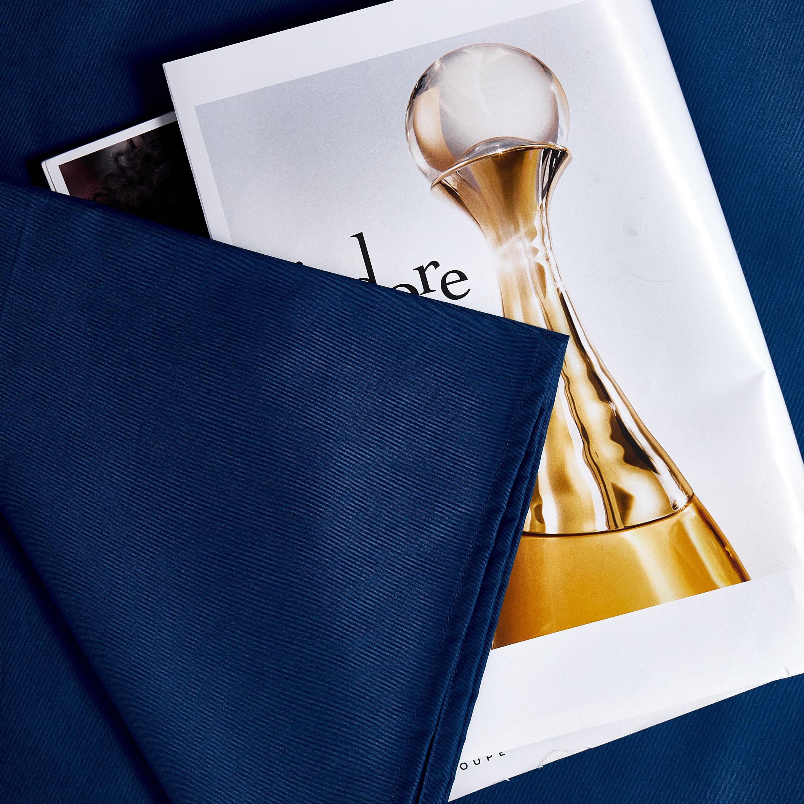 Простынь Moon&Star Deep Blue Satin Premium Gold Lux 200х220 см (MS-860000233) - фото 3 Простынь Moon&Star Deep Blue Satin Premium Gold Lux 200х220 см (MS-860000233) - фото 3