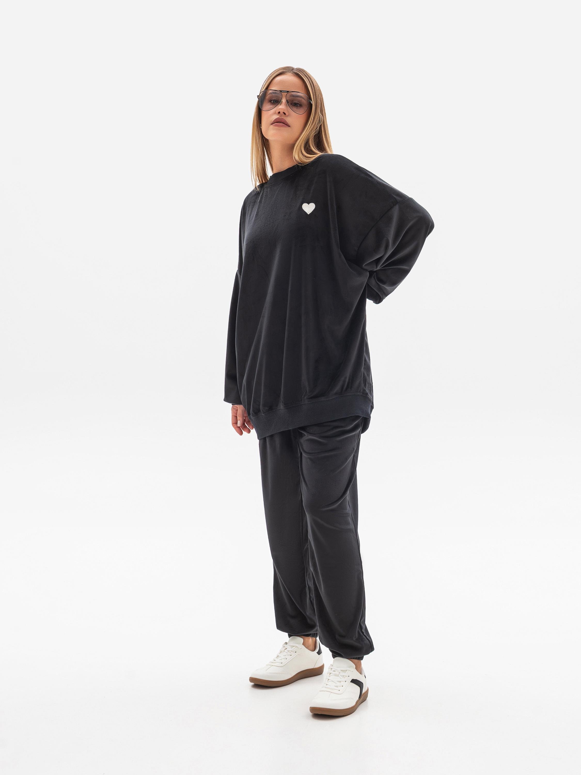 Велюровый женский костюм S/M Черный (1016) - фото 2