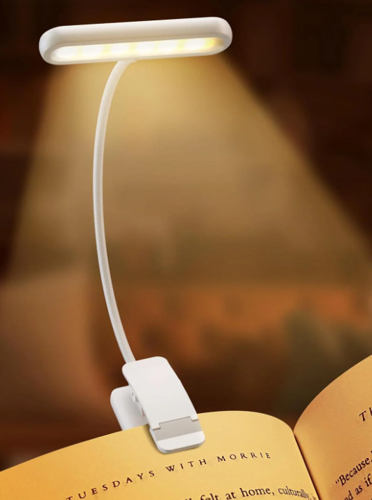 Лампа для чтения книг BOOK LIGHT 12 LED с аккумулятором Белый (00003)