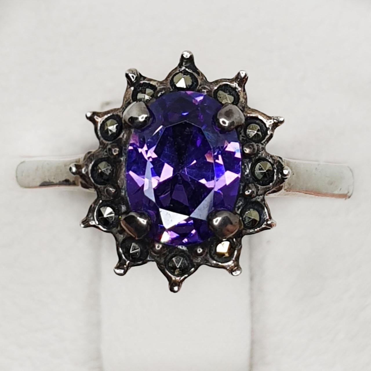 Кільце срібне з аметистом р. 19 2,98 г (2674911362) Кільце срібне з аметистом р. 19 2,98 г (2674911362)