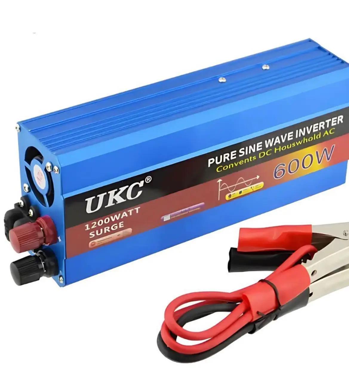 Инвертор чистая синусоида UKC AC/DC sine 600 Вт 12V до 1200 Вт 220W алюминиевый корпус (31048878)