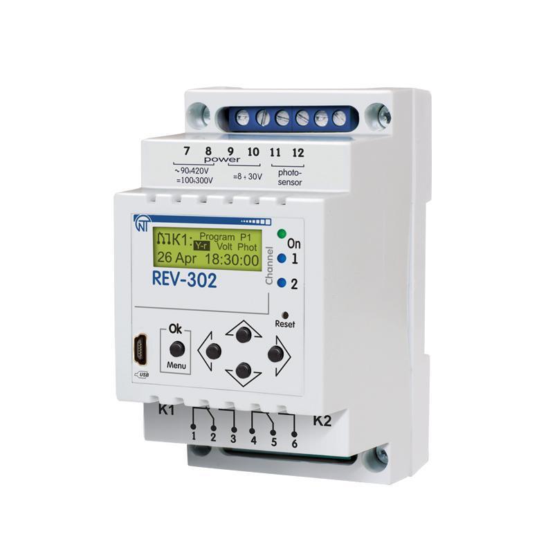 Реле часу Novatek-Electro REV-302 багатофункціональне 16A 420V (NTRV30200) Реле часу Novatek-Electro REV-302 багатофункціональне 16A 420V (NTRV30200)