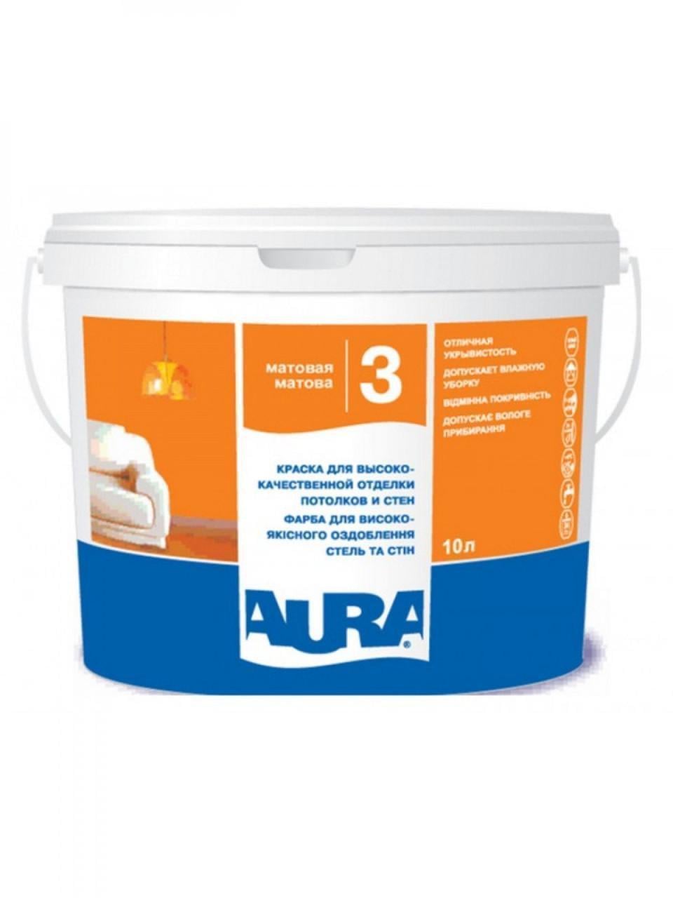 Краска акриловая для потолка Aura LUX PRO 3 2,5 л Белый В1 (1423133215)