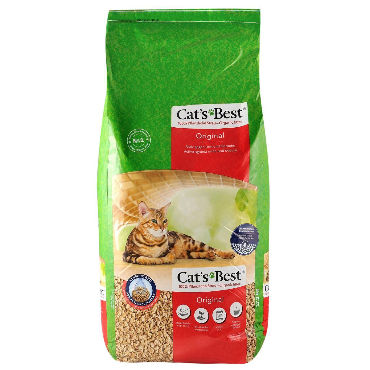 Наполнитель для кошачьего туалета древесный Cat's Best 40 л/17,2 кг (1789920563) - фото 1 Наполнитель для кошачьего туалета древесный Cat's Best 40 л/17,2 кг (1789920563) - фото 1