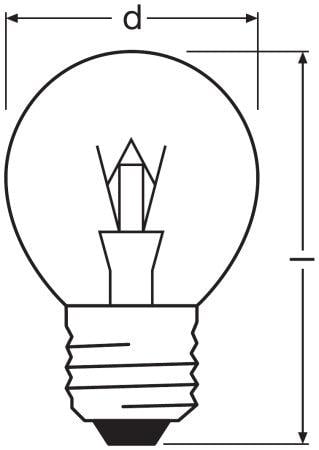 Лампа розжарювання Osram CLAS B CL куля 60W 220V 660lm 2700K E27 DIM 73x45 мм (4008321666253) - фото 2