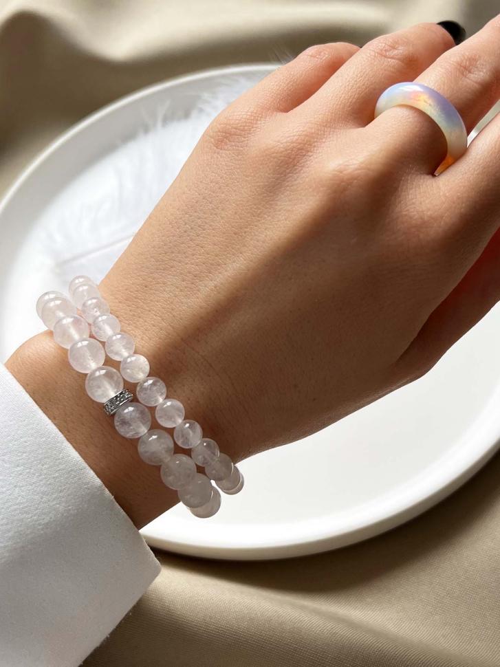 Набор браслетов из натуральных камней Голубой (4629)