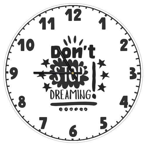 Часы настенные круглые Presentville Don`t stop dreaming 36 см (CHR P 20A021)