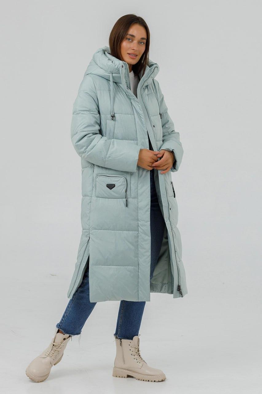 Пуховик женский Lora р. 48 Голубой (208f\48) - фото 3 Пуховик женский Lora р. 48 Голубой (208f\48) - фото 3