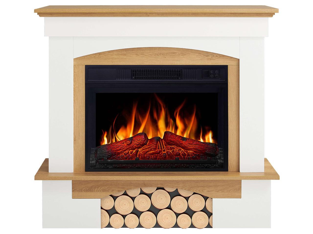 Електрокамін ArtiFlame Woodley AF23S Білий дуб натуральний