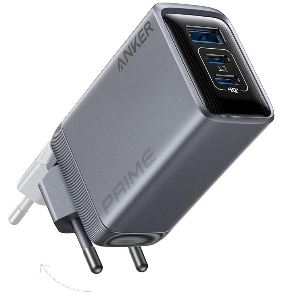 Зарядное устройство для Anker PowerPort GaNPrime 100 Вт 2хUSB-C/USB-A PD 3.0 PowerIQ Silver (A2688341)