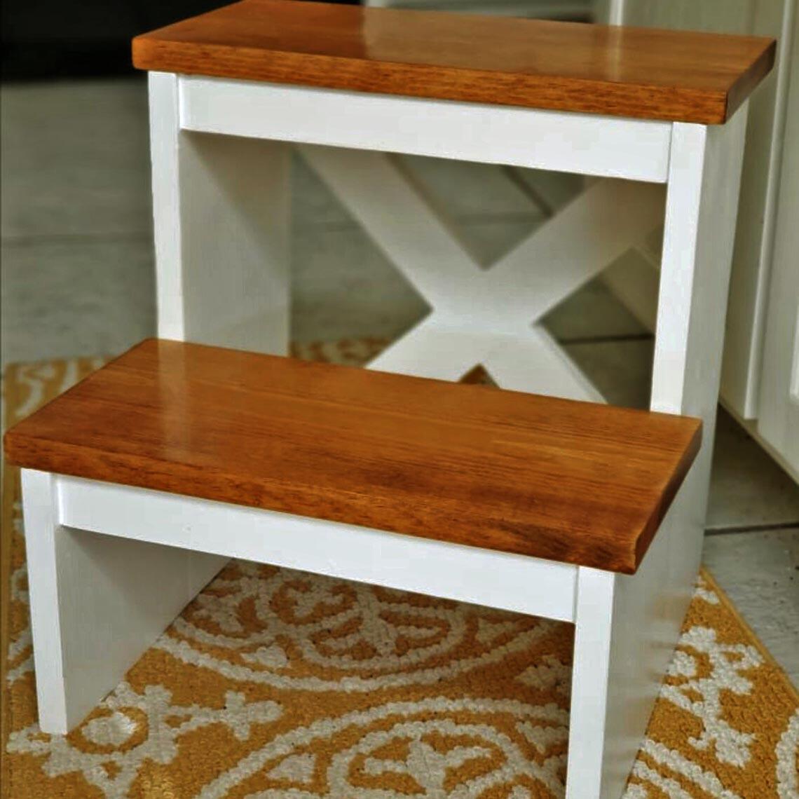 Скамейка-ступенька из дерева Длори Зефир/Латте (ССТ-00612016)