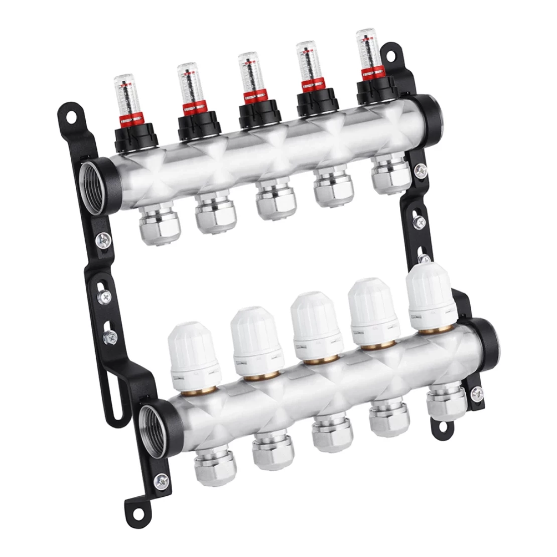 Колектор в зборі STA Classic на 5 виходів G1" з євроконусами нержавіюча сталь (TK-CV028316)